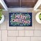 Merry Christmas & Greenery Printed Outdoor Door Floor Mat, 18x30, Made in USA - Holiday Ready